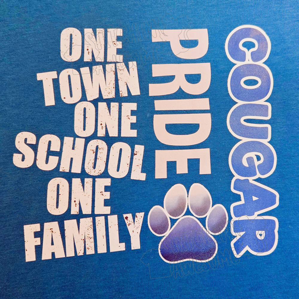 Cougar Pride - One Town, One School, One Family Shirt
